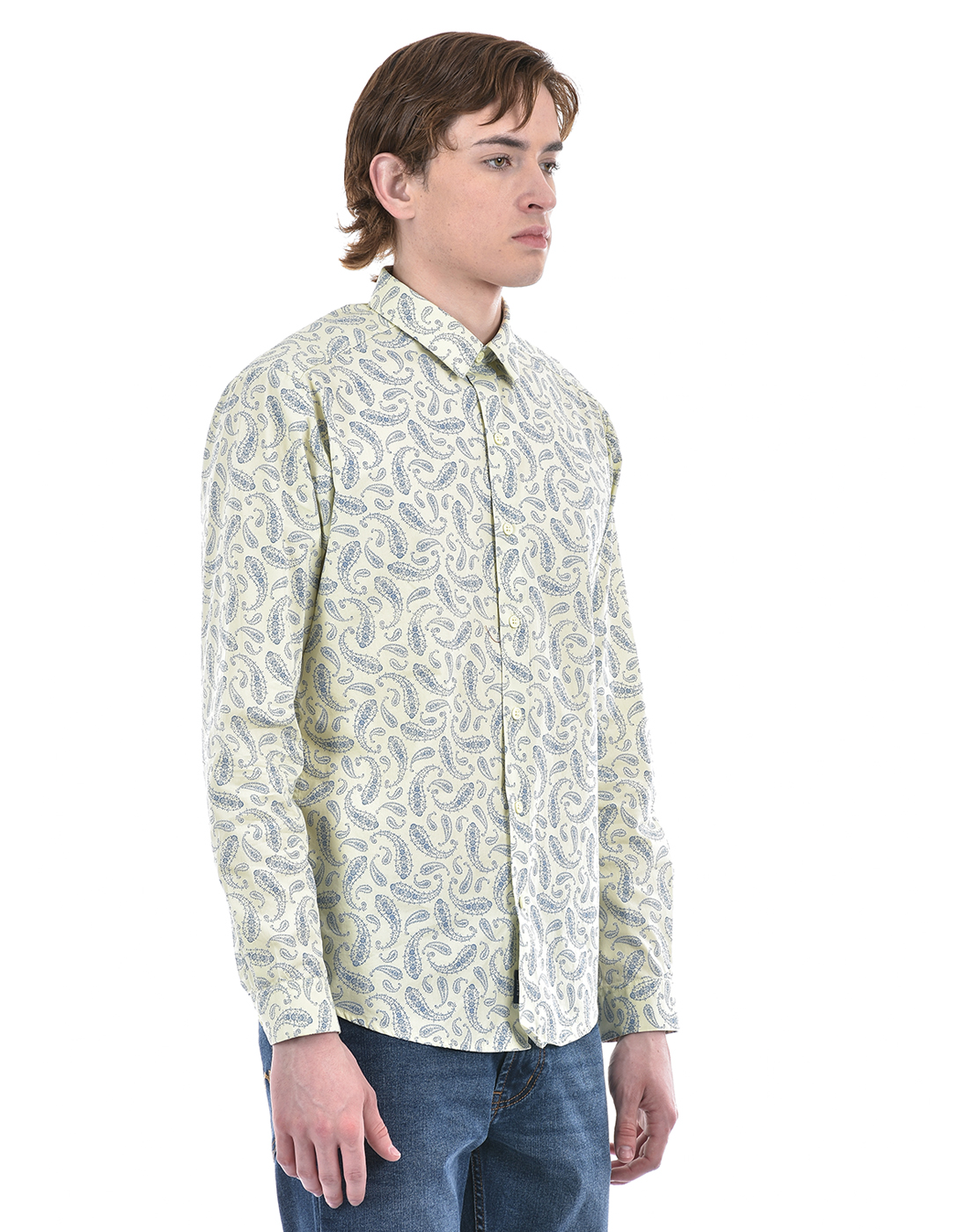 Numero Uno Men Paisley Cream Shirt